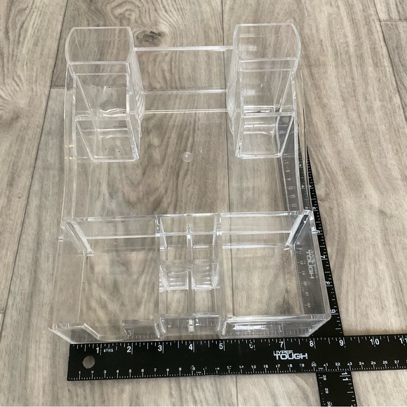 Cosmetic Counter 10 Compartment Acrylic Tray Acrylic Clear Make up Organizer - Picture 13 of 13